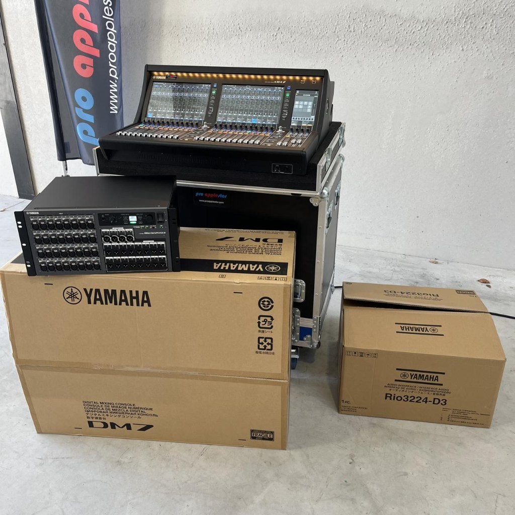 Yamaha DM7  + rio3224D3, Musique & Instruments, Enlèvement ou Envoi, Comme neuf, 20 canaux ou plus