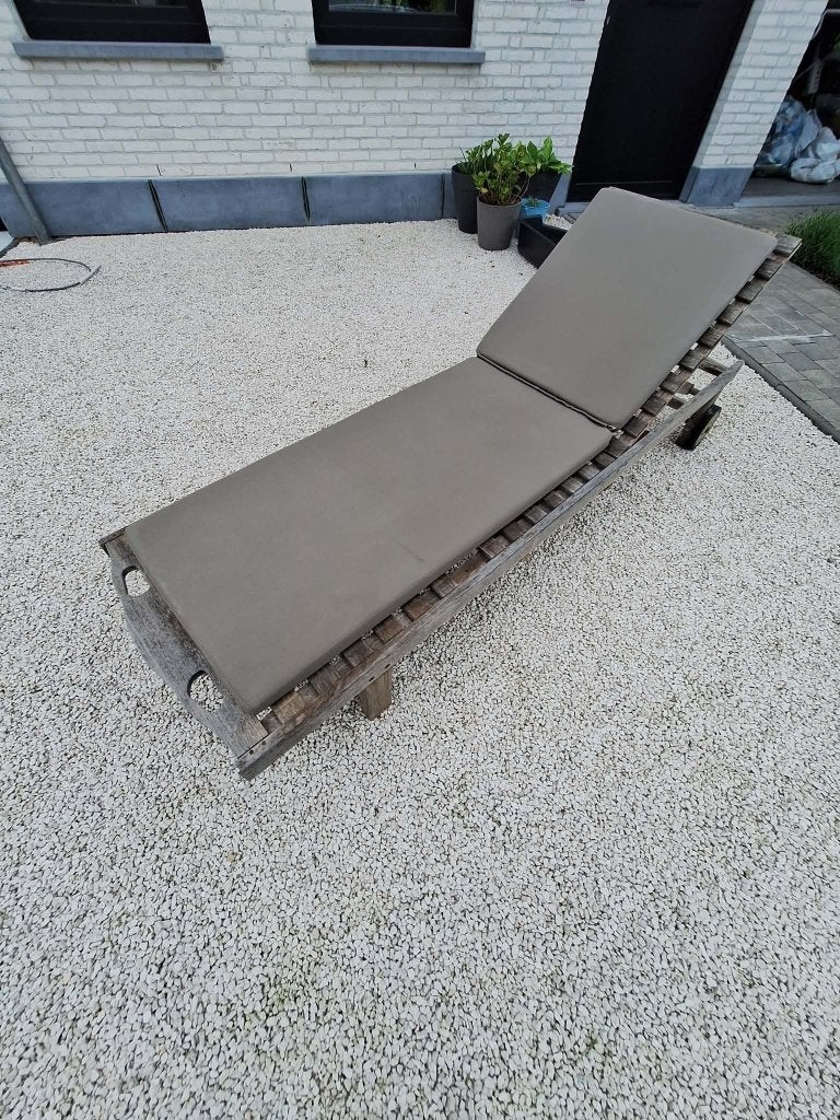 Chaise longue en bois (coussins inclus), Enlèvement, Utilisé, Bois, Mobile