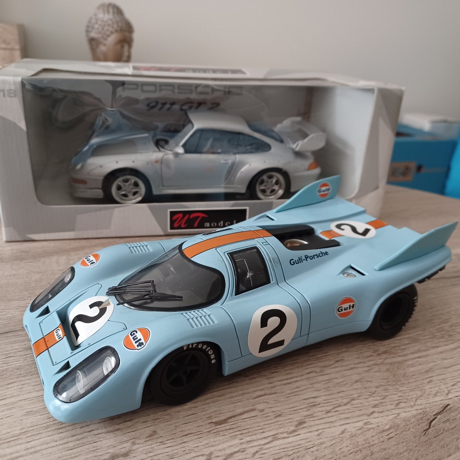 Porsche collector race set 1/18 ut, Ophalen of Verzenden