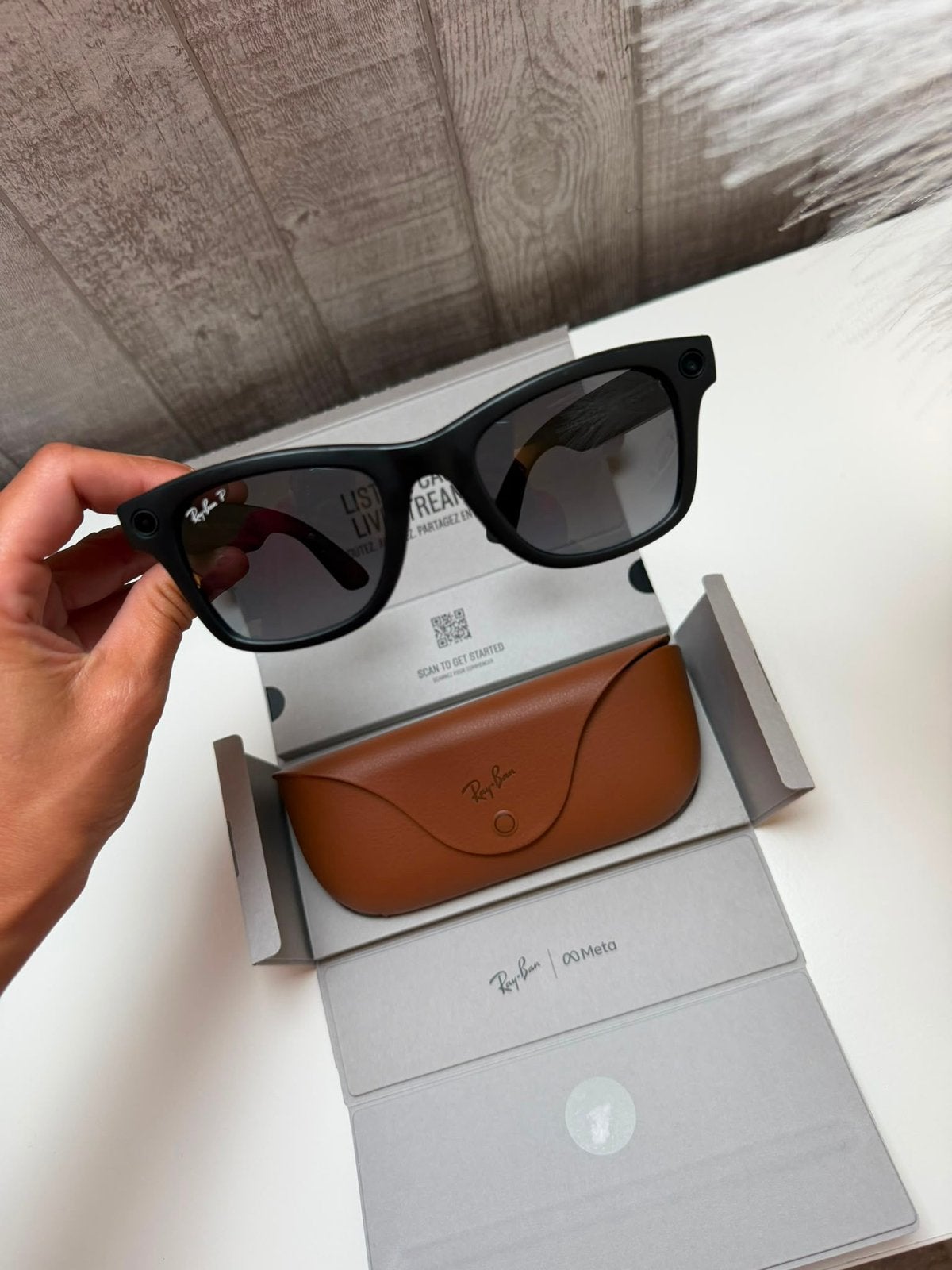 Ray-Ban Meta Wayfarer, Handtassen en Accessoires, Zonnebrillen en Brillen | Heren, Zo goed als nieuw, Bril, Ray-Ban, Ophalen