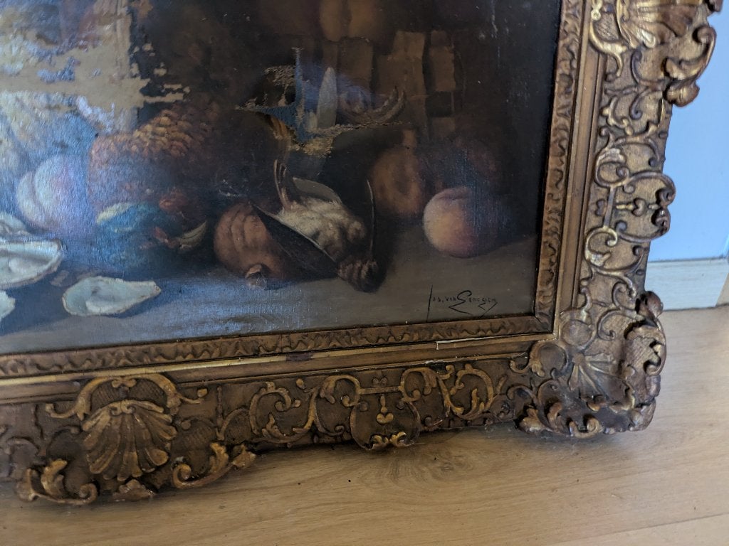 Schilderij met kader, Antiek en Kunst, Kunst | Schilderijen | Klassiek, Ophalen