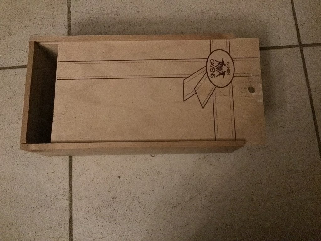 Boîte en bois avec couvercle coulissant, boîte de collecte, Collections, Vins, Enlèvement ou Envoi