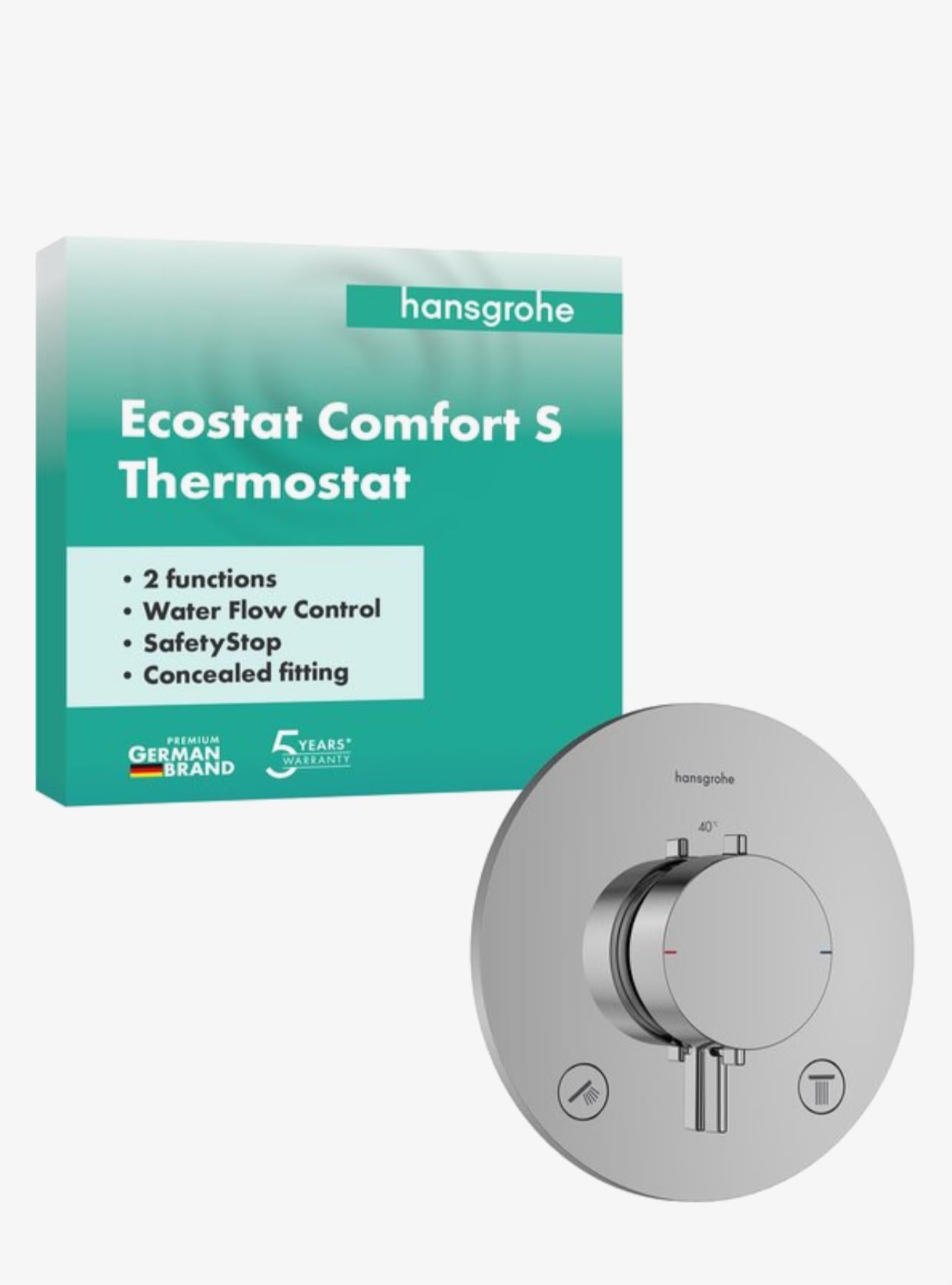 Hansgrohe Ecostat Comfort S / Inbouwthermostaat 2 func, Ophalen, Nieuw, Chroom, Douche