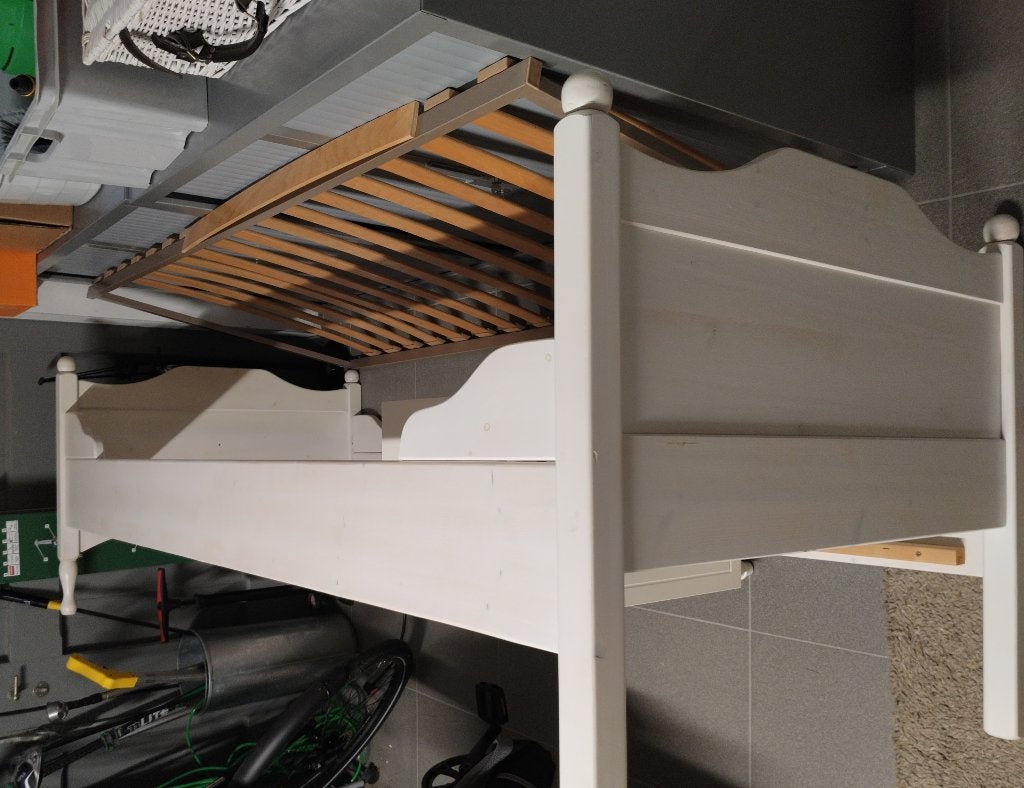 Bed, Ophalen, Eenpersoons, Wit, Landelijk