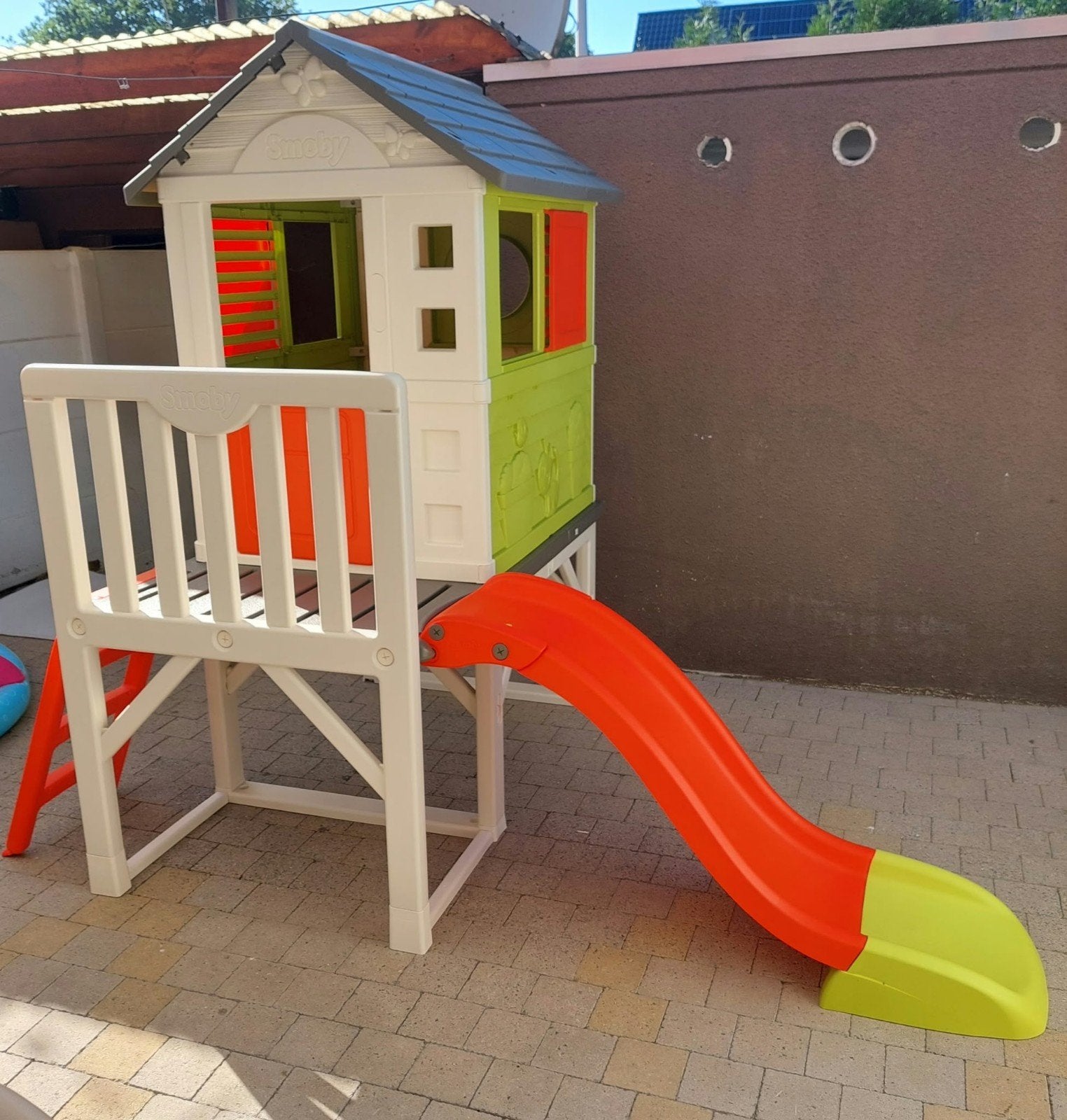 smoby speelhuis met glijbaan, Kinderen en Baby's, Ophalen, Zo goed als nieuw