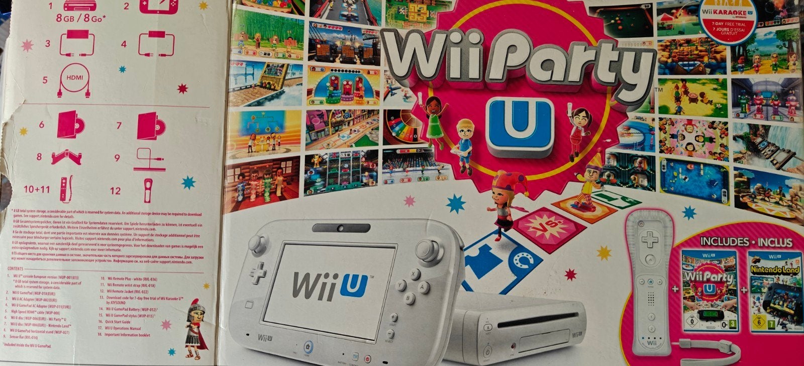 Lege verpakking voor een witte Nintendo WiiU Party U, Games en Spelcomputers, Spelcomputers | Nintendo Wii U, Ophalen of Verzenden
