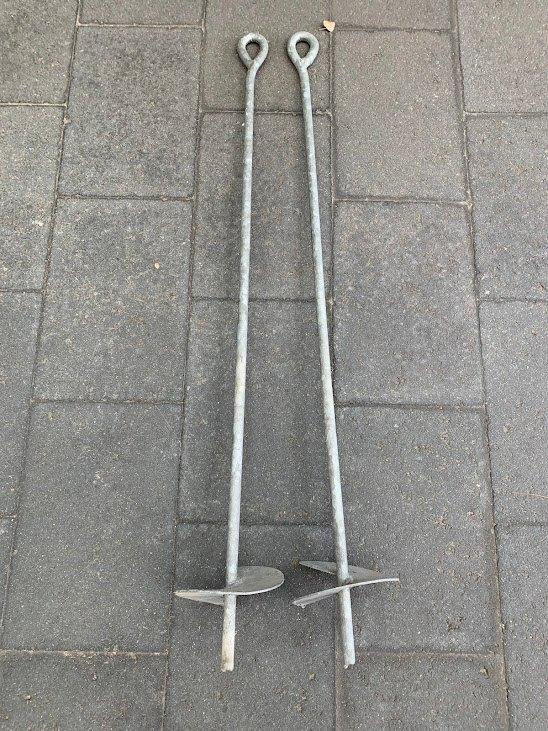 2 x Grondanker, Ophalen, Gebruikt, 250 mm of meer, Overige typen