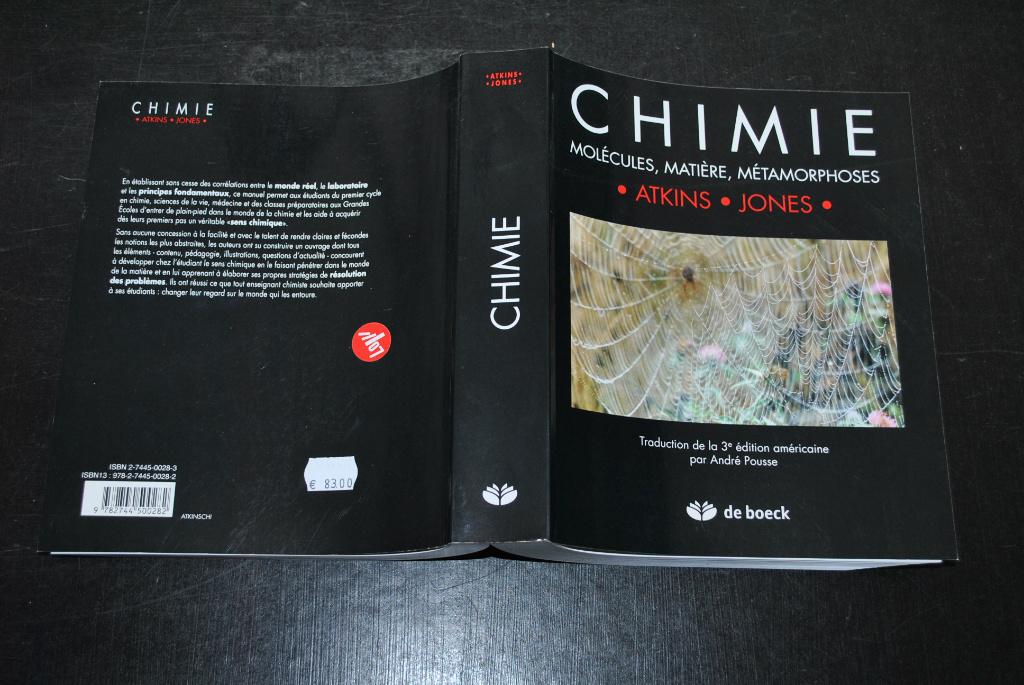 CHIMIE MOLECULES MATIERE METAMORPHOSES - ATKINS JONES 3è ed., Gelezen, Overige wetenschappen, Ophalen of Verzenden, ATKINS JONES