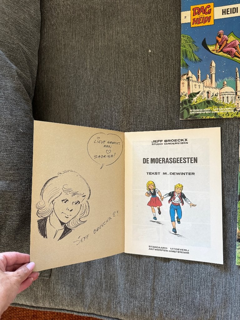 Originele Tekening & Handtekening Jeff Broeckx (1984), Boeken, Ophalen of Verzenden, Zo goed als nieuw, Jeff Broeckx, Meerdere stripboeken