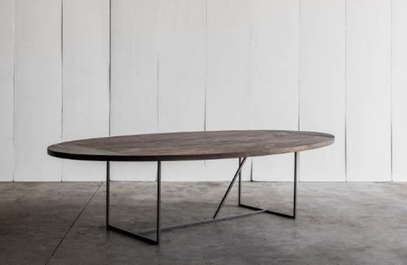Ovalen design eettafel 300x170, Design, 150 à 200 cm, Comme neuf, Enlèvement