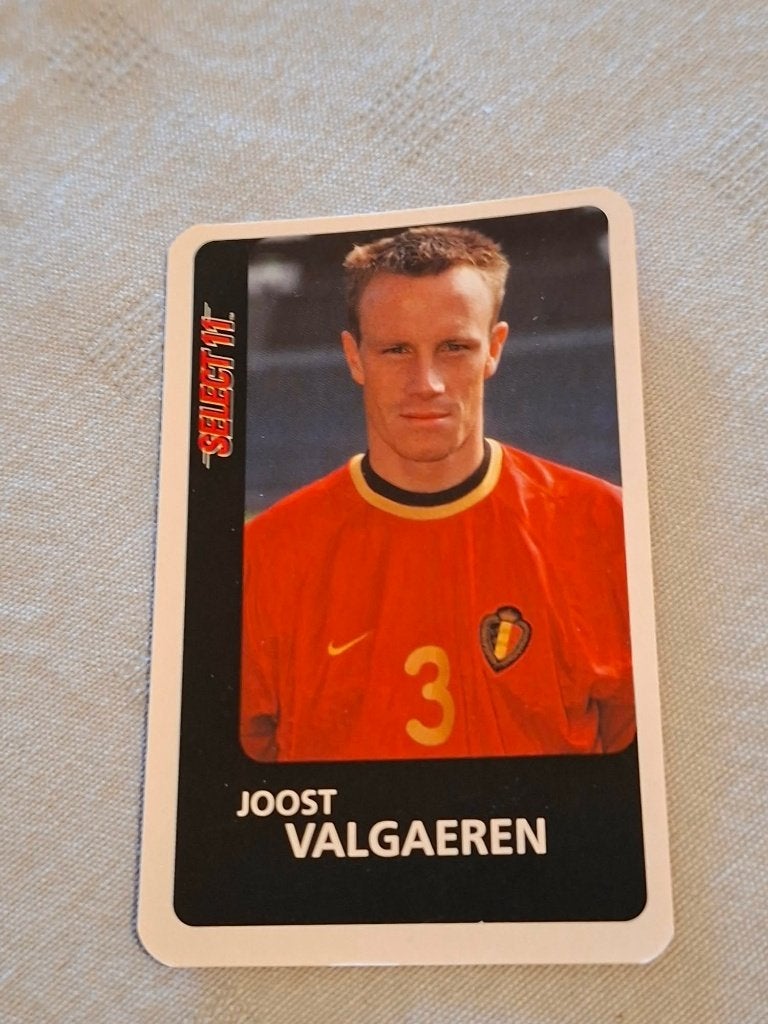Voetbalkaart / Joos Valgaeren / Rode Duivels / 2000, Ophalen of Verzenden, Zo goed als nieuw, Spelerskaart