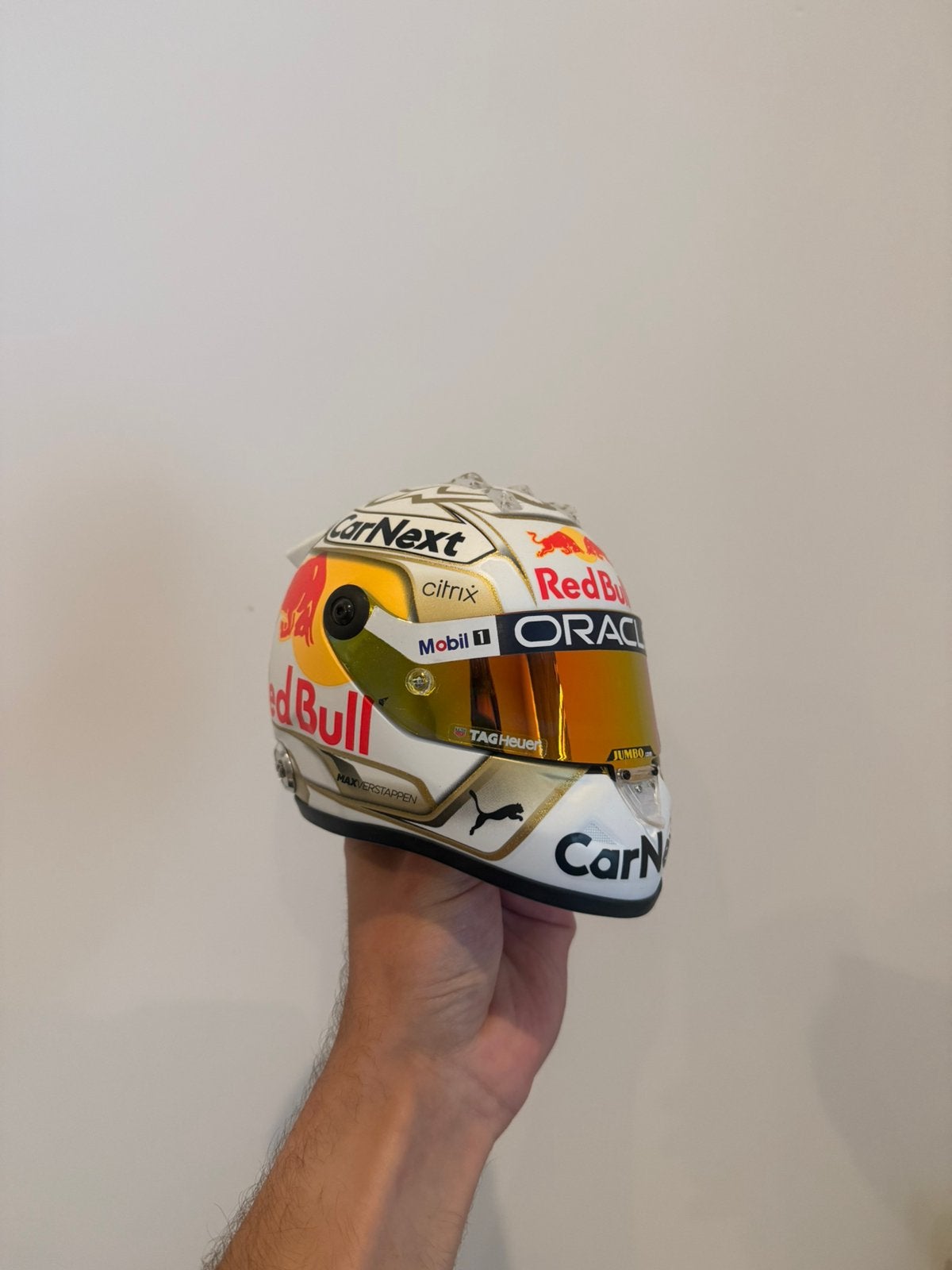 Max Verstappen 1/2 helm, Verzamelen, Ophalen, Zo goed als nieuw