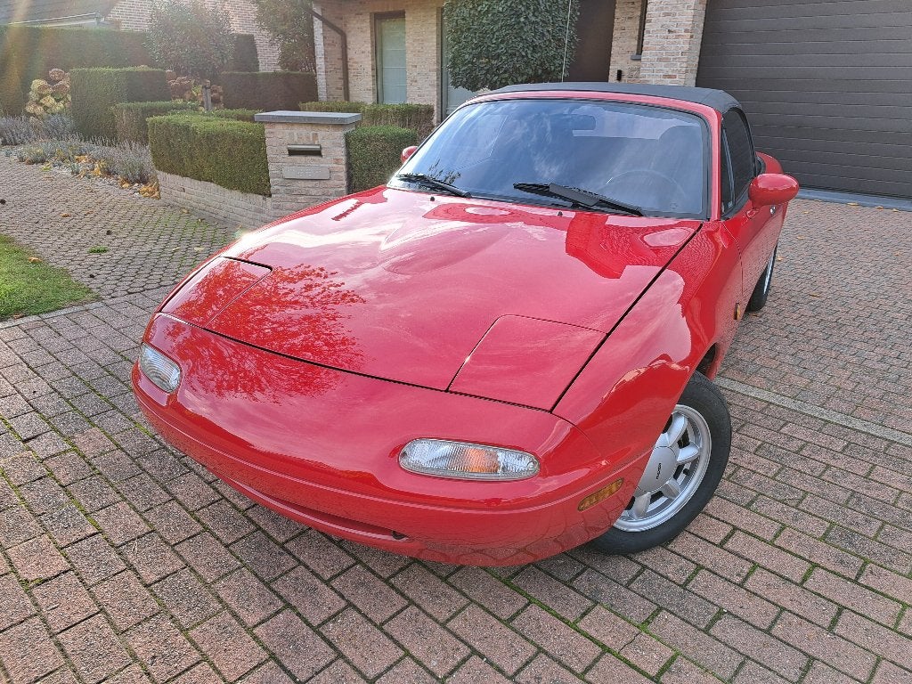Mazda MX-5 NA 1990 volledig origineel met groot onderhoud, Auto's, Zwart, 4 cilinders, Cabriolet, Handgeschakeld