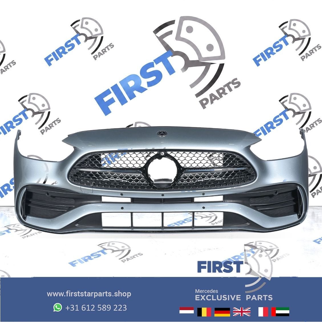 BUMPER W206 S206 AMG VOORBUMPER + DIAMOND STARS GRIL COMPLEE