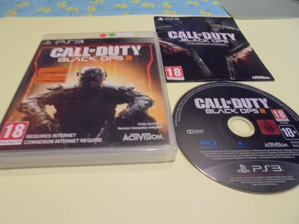 Playstation 3 Call of duty Black Ops III (CIB), 1 joueur, À partir de 18 ans, Combat, Comme neuf