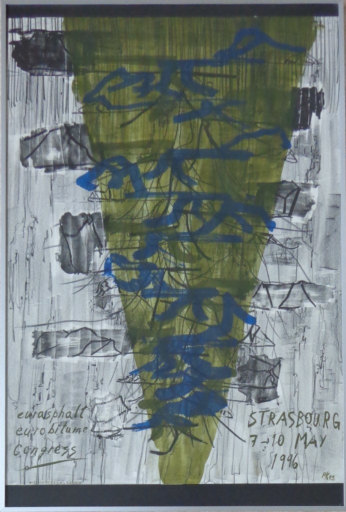 PER KIRKEBY / CONGRES / LITHO-AFFICHE / 94x63cm / KADER, Antiquités & Art, Autres sujets, Enlèvement, Lithographie, Édition limitée