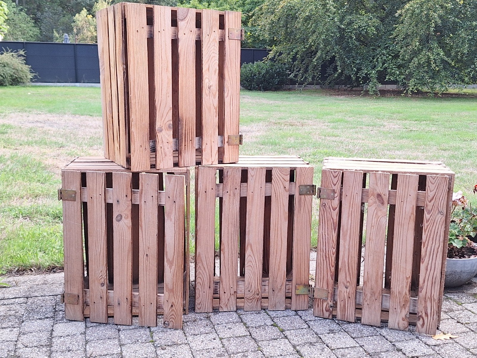 lot van 4 kratten , zeer decoratief, Tuin en Terras, Ophalen, Gebruikt