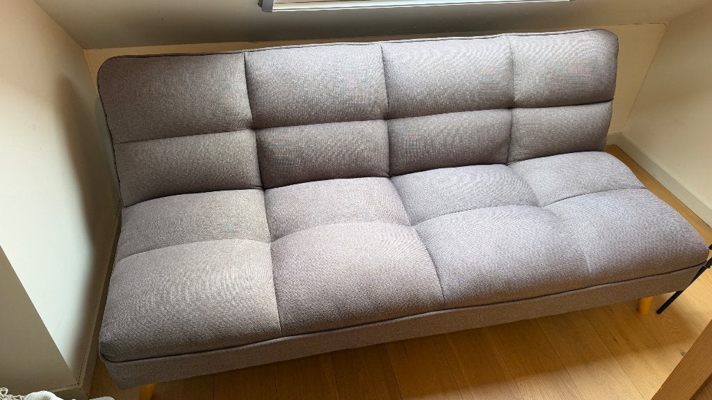 Zetelbed, Huis en Inrichting, Slaapkamer | Slaapbanken, Ophalen, Eenpersoons, 190 cm of minder, Grijs