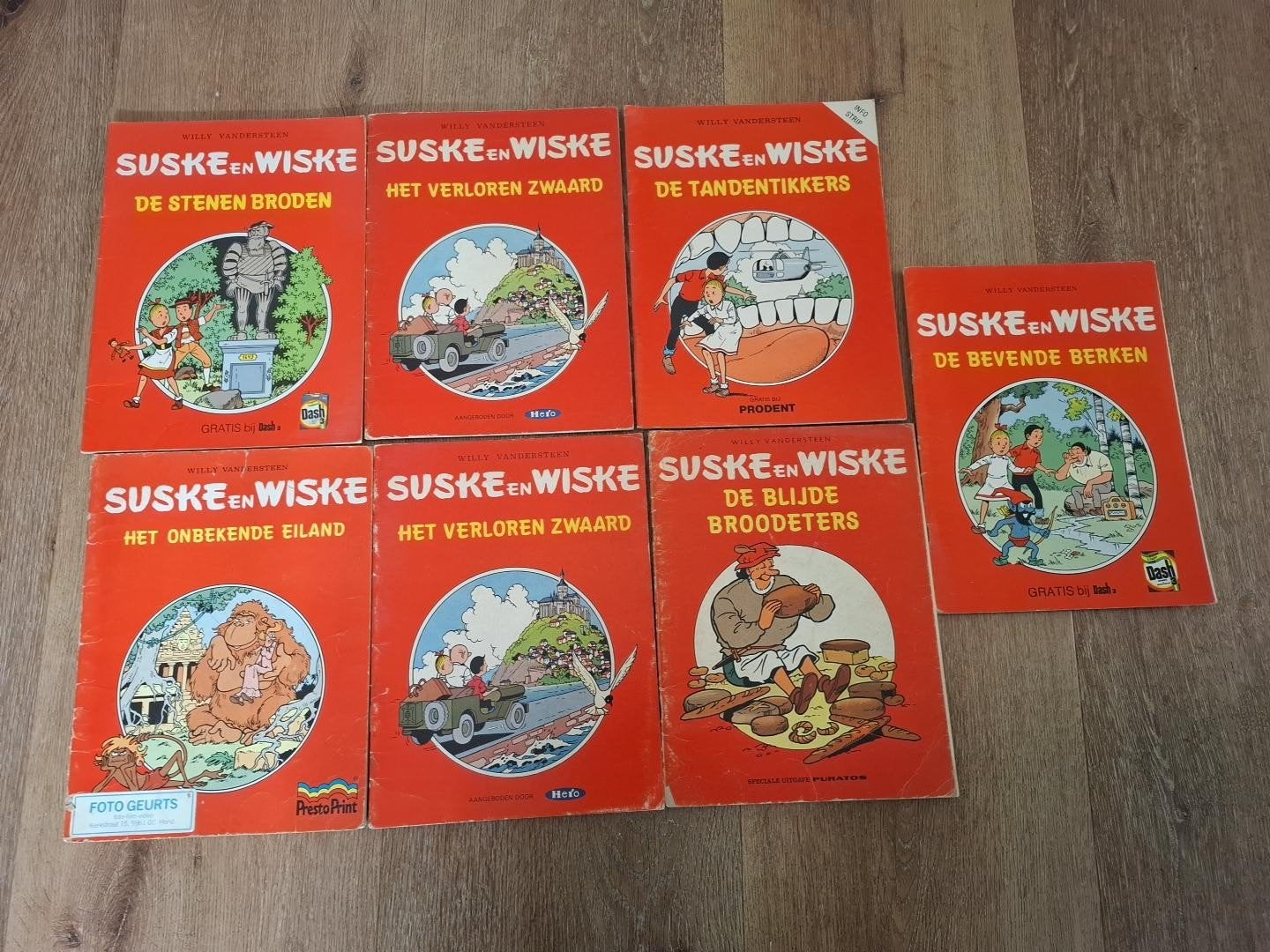 7 Suske en Wiske Reclame-uitgaven / Speciale edities, Ophalen of Verzenden