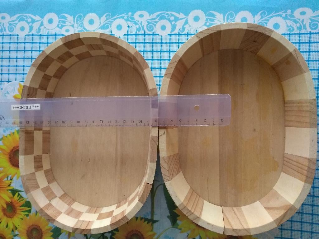 houten mandjes bloemschikken decoratie brood fruit moederdag, Enlèvement ou Envoi, Comme neuf