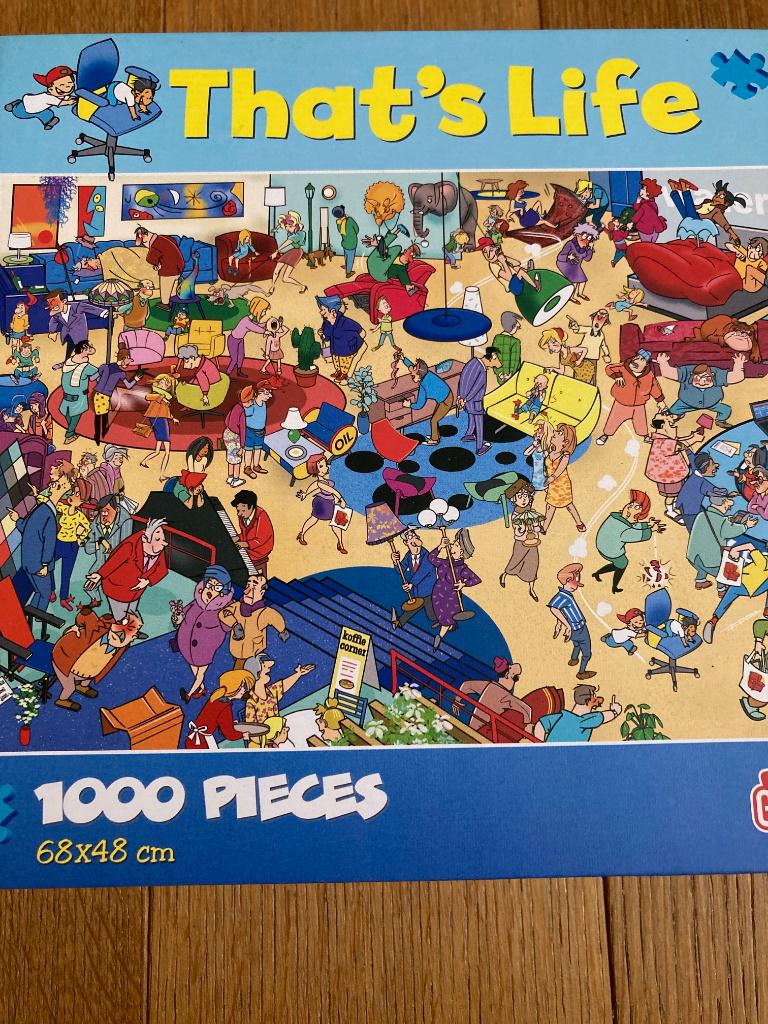 Puzzel van 1000 stukjes: That’s Life Furniture Store, Ophalen of Verzenden, 500 t/m 1500 stukjes, Gebruikt, Legpuzzel