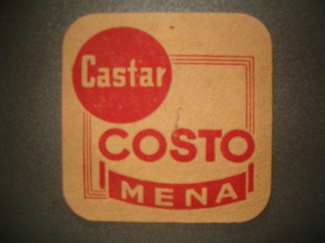 Tapis à bière Mena Rotselaar 4 : 94 x 94 mm, Collections, Enlèvement ou Envoi, Utilisé, Sous-bock