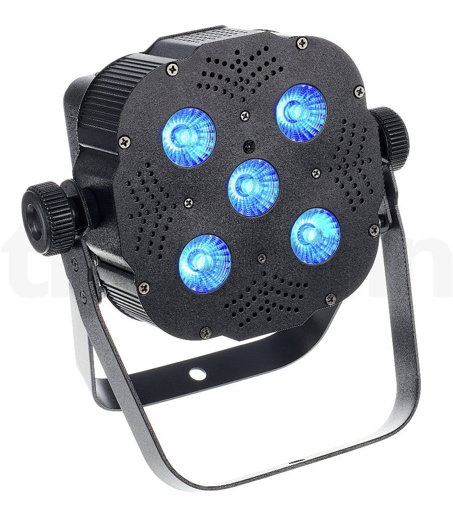 quad par 5X8 watt, Musique & Instruments, Lumières & Lasers, Comme neuf, Lumières, Commande sonore, Couleur, Effet stroboscopique