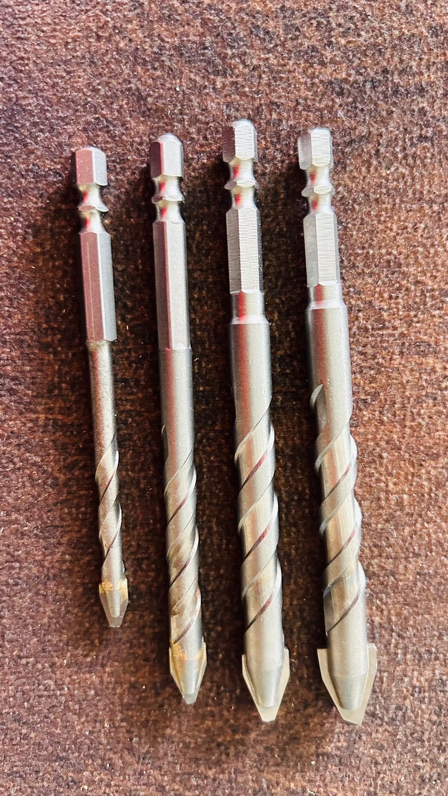 Set glas- en tegelboren – 4 stuks, Antiek en Kunst, Ophalen of Verzenden
