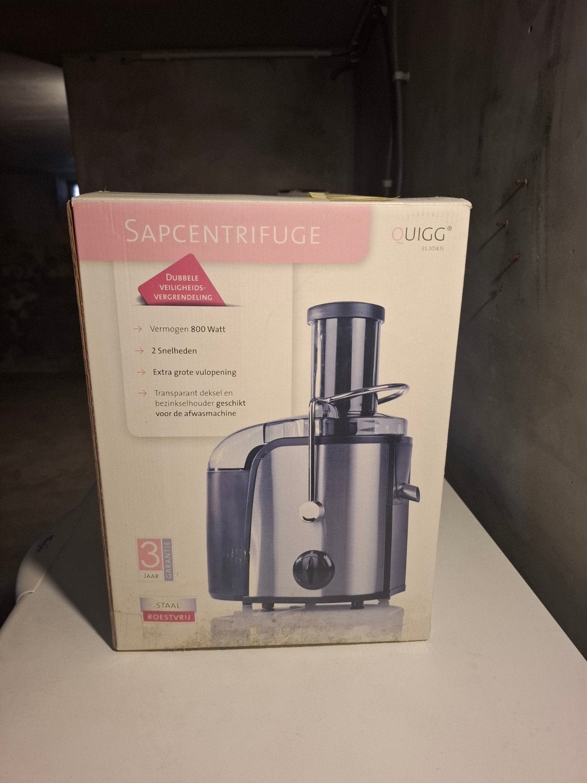 Sapcentrifuge - QUIGG - nooit gebruikt met handleiding, Ophalen, Sapcentrifuge