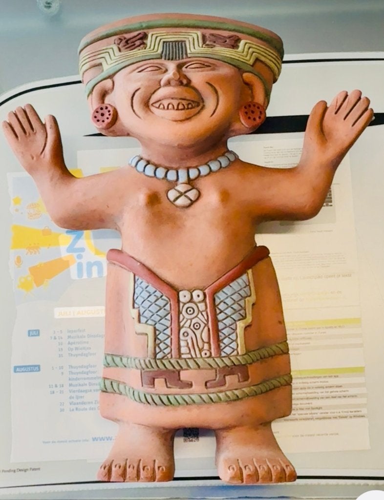 Mexicaans, terracottabeeld, Antiek en Kunst, Kunst | Beelden en Houtsnijwerken, Ophalen, Beeld