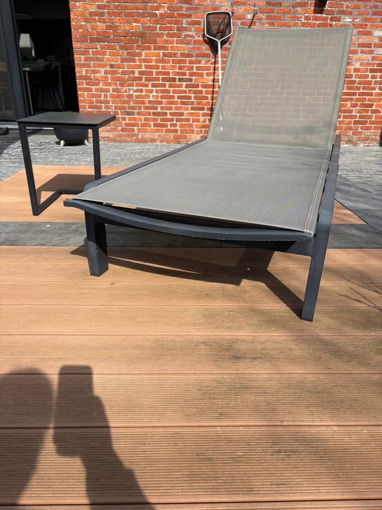 Ligbed in aluminium, gebruikt maar in goede staat, Ophalen, Gebruikt, Aluminium