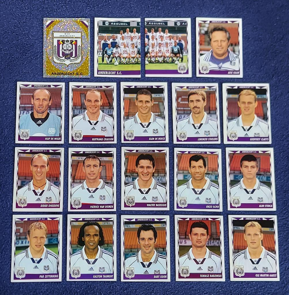 19 versch. Panini stickers voetbal ' FB 1999 - Anderlecht ', Collections, Articles de Sport & Football, Neuf, Affiche, Image ou Autocollant