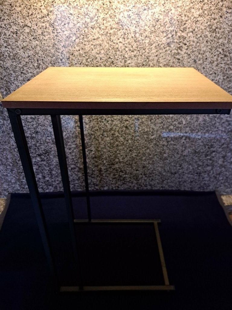 bijzettafel/laptoptafel hout/metaal zwart, Enlèvement, Bois