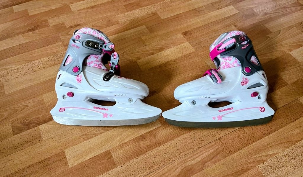 Patins artistiques ajustables roses (taille 38-41), Enlèvement, Réglable, Comme neuf, Femmes