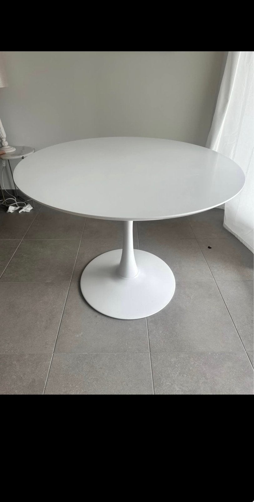 Ronde tafel van 100 cm, Huis en Inrichting, Tafels | Statafels, Ophalen, Zo goed als nieuw