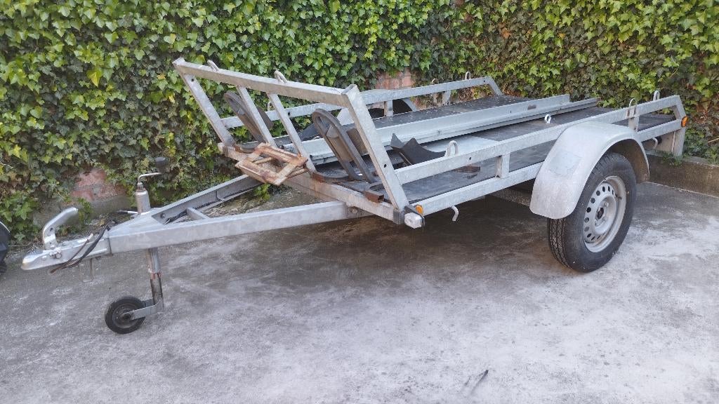 Aanhangwagen voor 2 motoren , compleet rijklaar , max 750 kg, Motoren, Ophalen