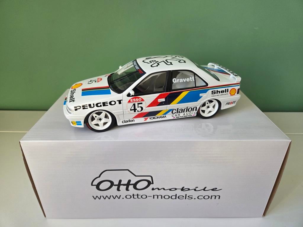Otto Mobile 1:18 Peugeot 405 MI16 BTCC (OT1141) à vendre !, Enlèvement ou Envoi, Neuf, Voiture, OttOMobile