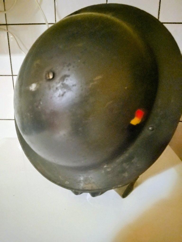 oude Belgische legerhelm, Verzamelen, Ophalen of Verzenden, Landmacht