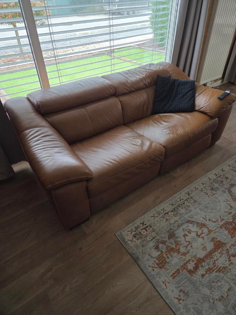 Natuzzi lederen sofa ( electrisch), Enlèvement, Utilisé, Cuir