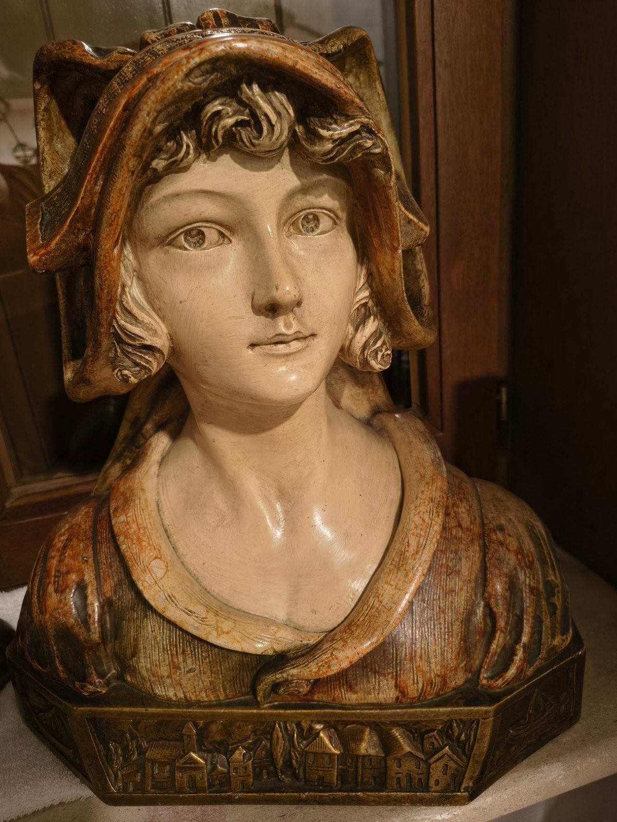grote buste Dame/ art nouveau, Antiek en Kunst, Antiek | Keramiek en Aardewerk, Ophalen