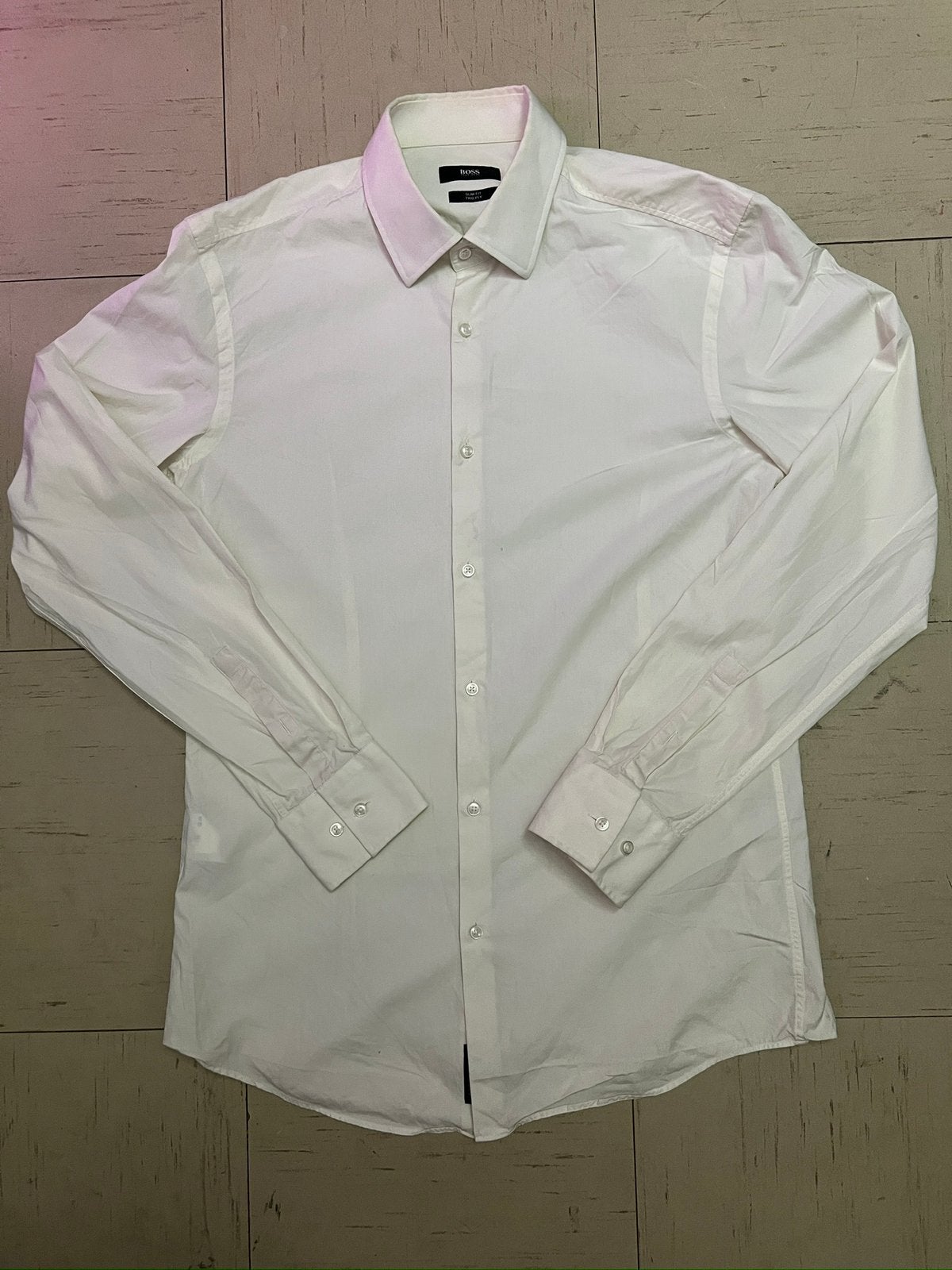 Chemise Hugo Boss blanche slim fit,, Enlèvement ou Envoi, Comme neuf