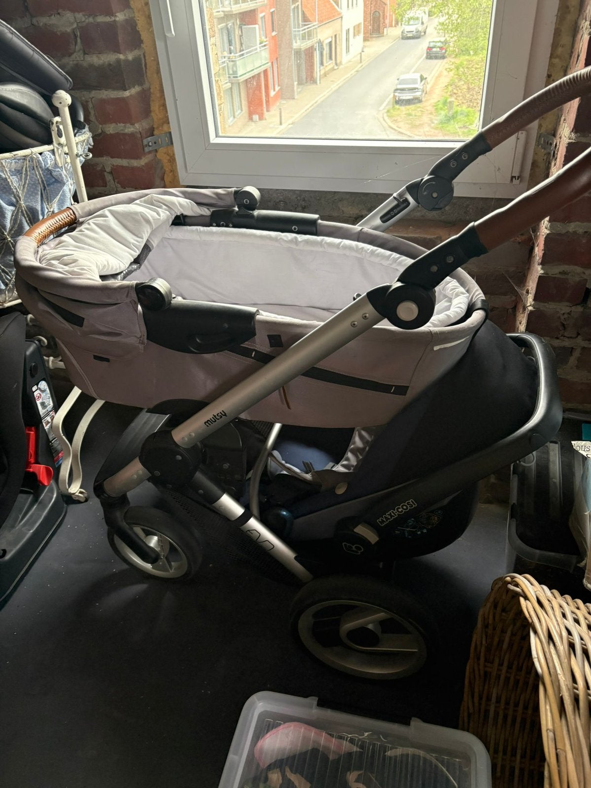 Kinderwagen 2 in 1, Kinderen en Baby's, Kinderwagens en Combinaties, Gebruikt, Mutsy, Met autostoeltje, Ophalen