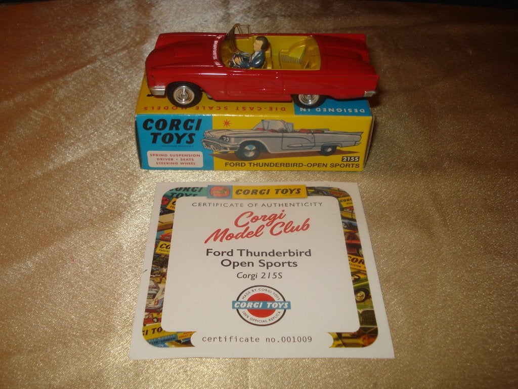 CORGI TOYS Ford Thunderbird Open Sports Reissue + Certificat, Enlèvement ou Envoi, Neuf, Voiture, Corgi