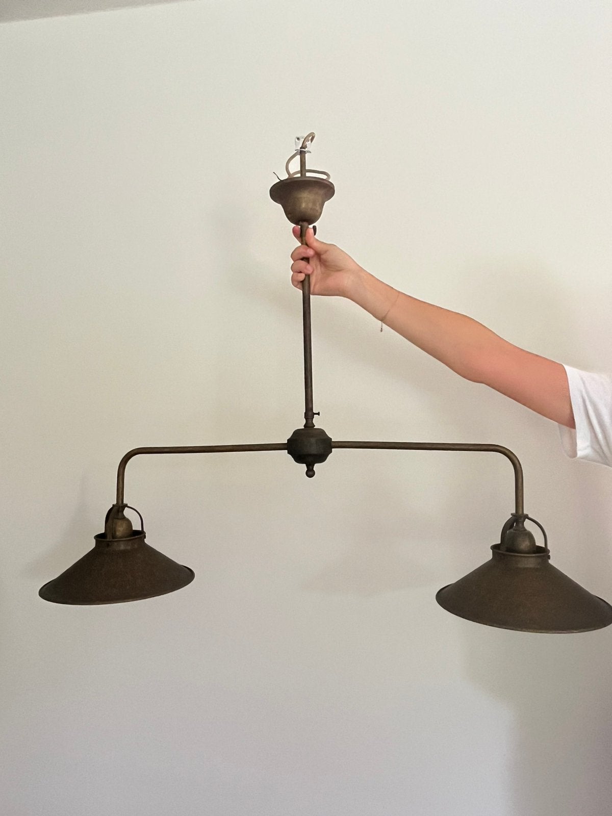 Hanglamp in bronzen kleur, Enlèvement, Comme neuf