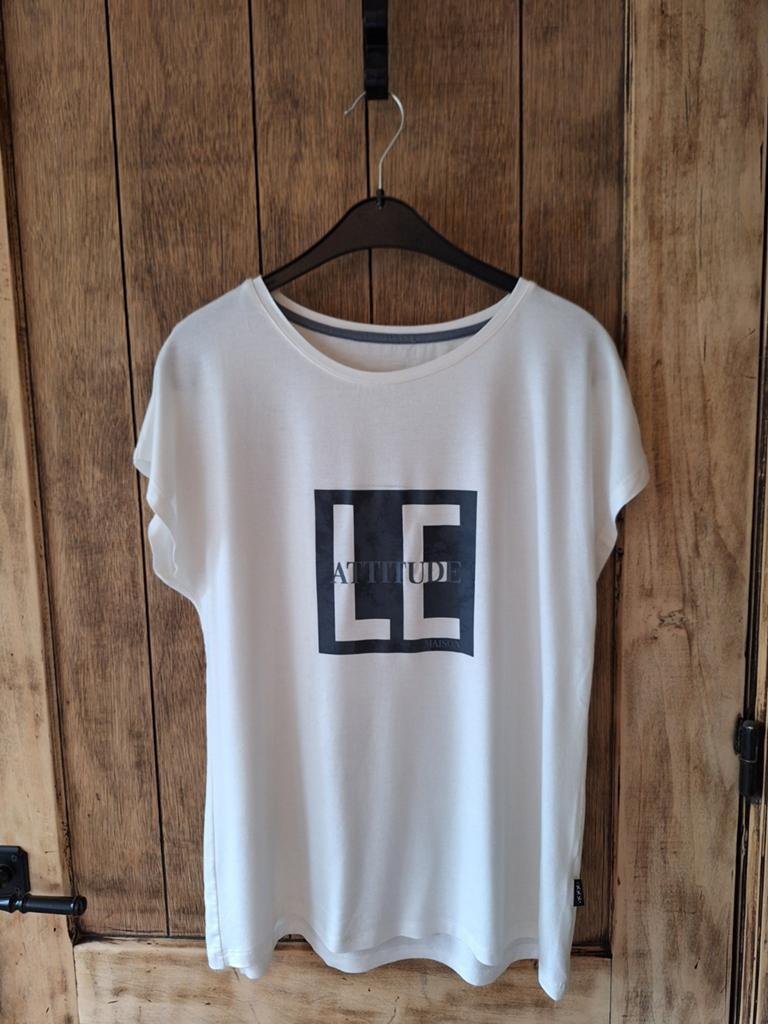 Attitude dames T-shirt, Kleding | Dames, T-shirts, Maat 38/40 (M), Wit, Ophalen of Verzenden, Korte mouw