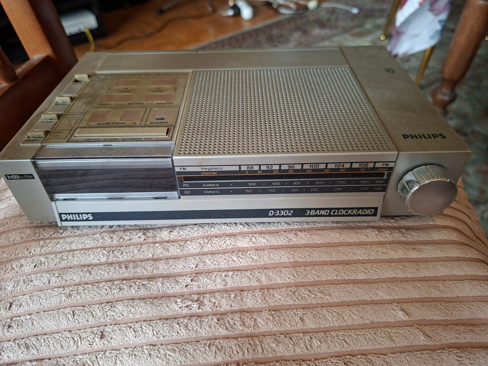 Radio-réveil vintage Philips 1988, TV, Hi-fi & Vidéo, Lecteurs vidéo, Enlèvement