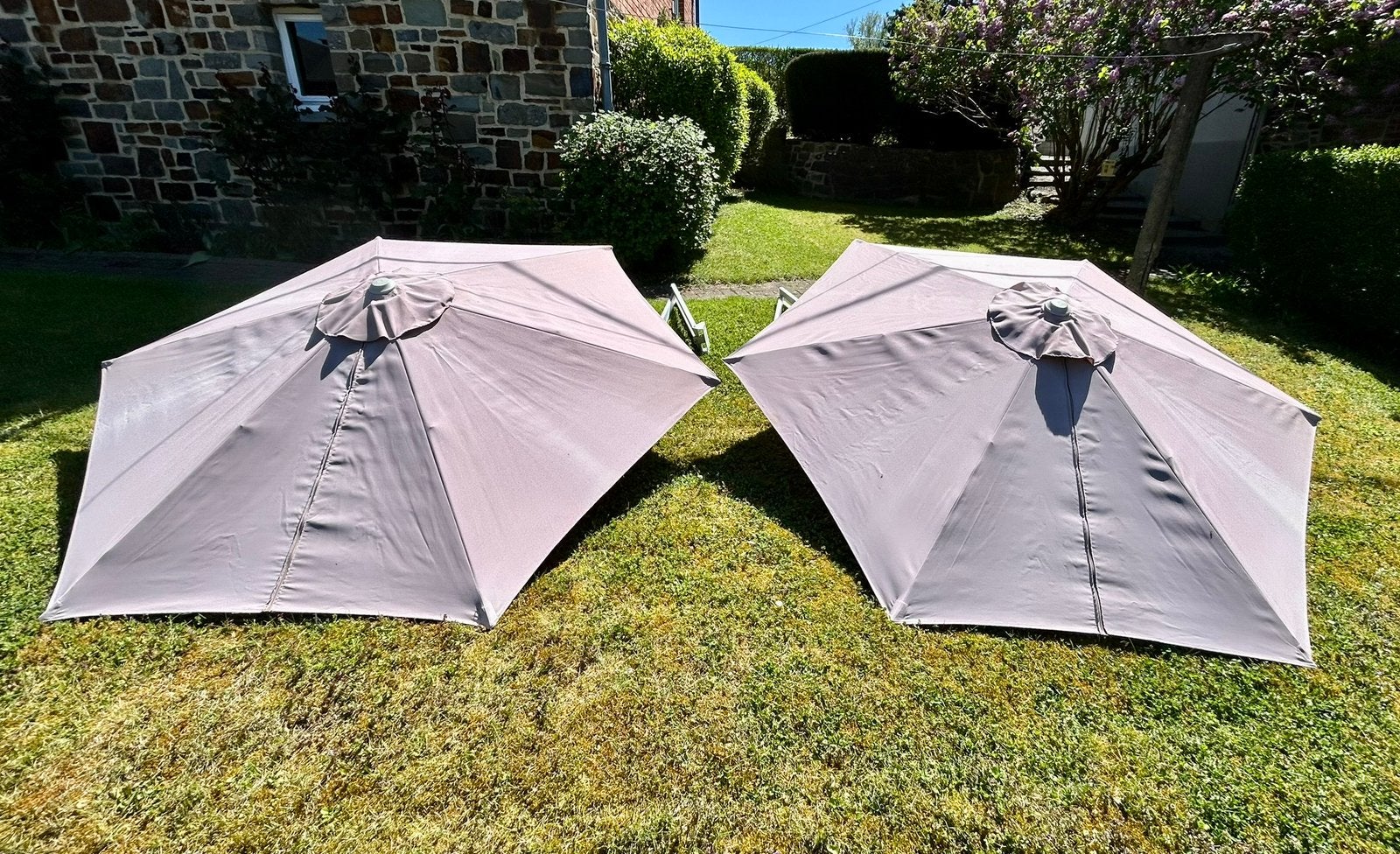 Parasol Easysol en aluminium déporté inclinable, Enlèvement, Utilisé, Parasol mural, Inclinable