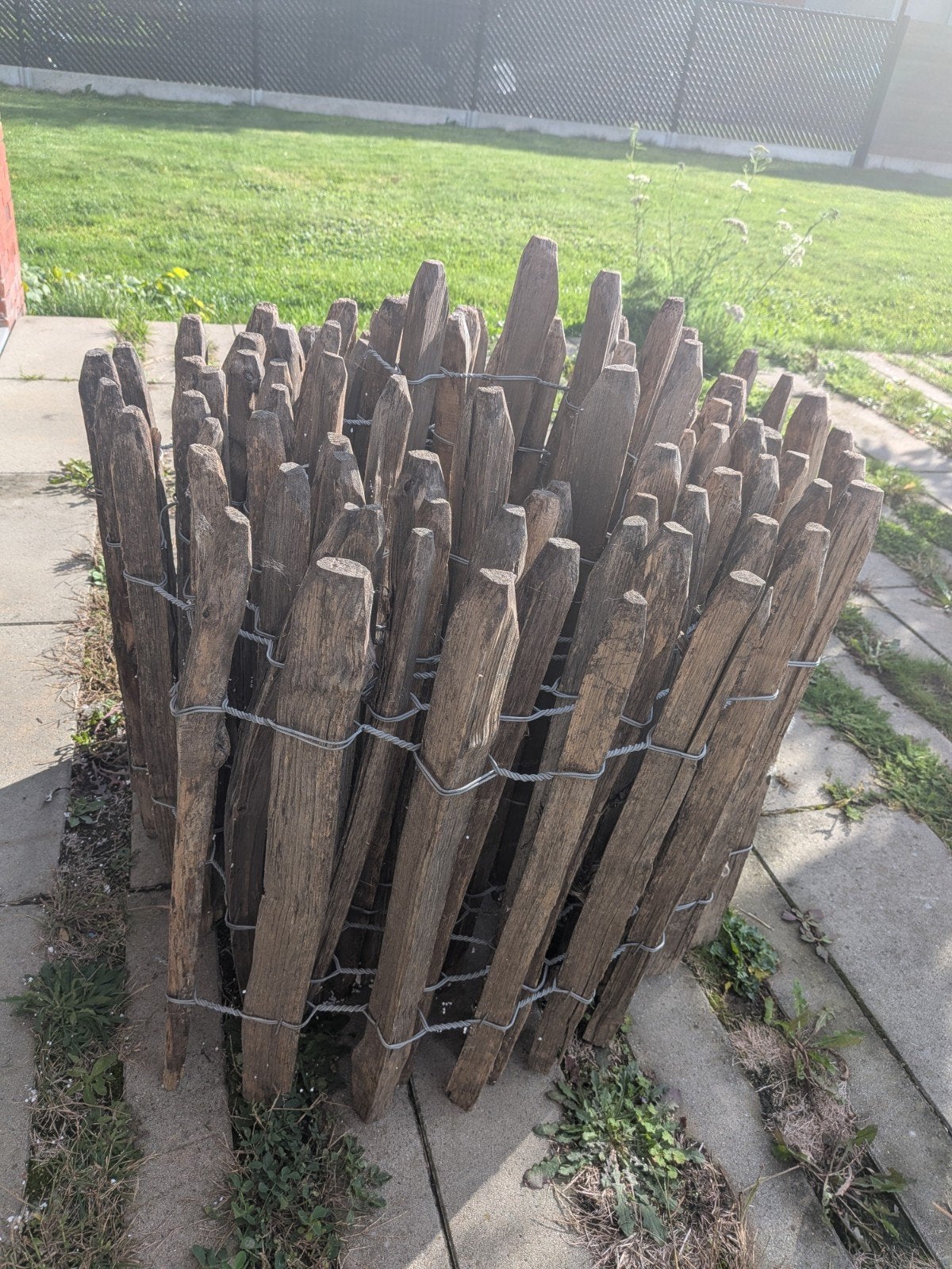 Omheining hout/schaoenhen, Tuin en Terras, Ophalen, Gebruikt, Hout, Overige typen