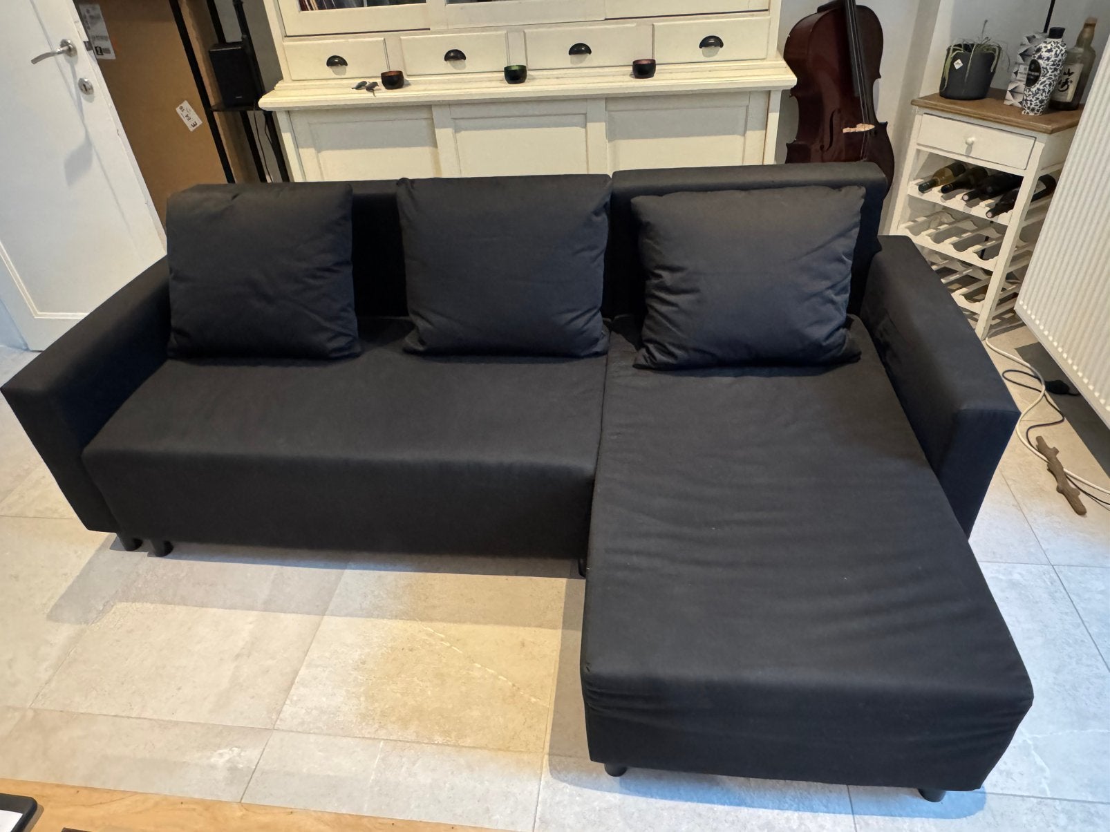 Zetelbed, Ophalen, Gebruikt, Zwart