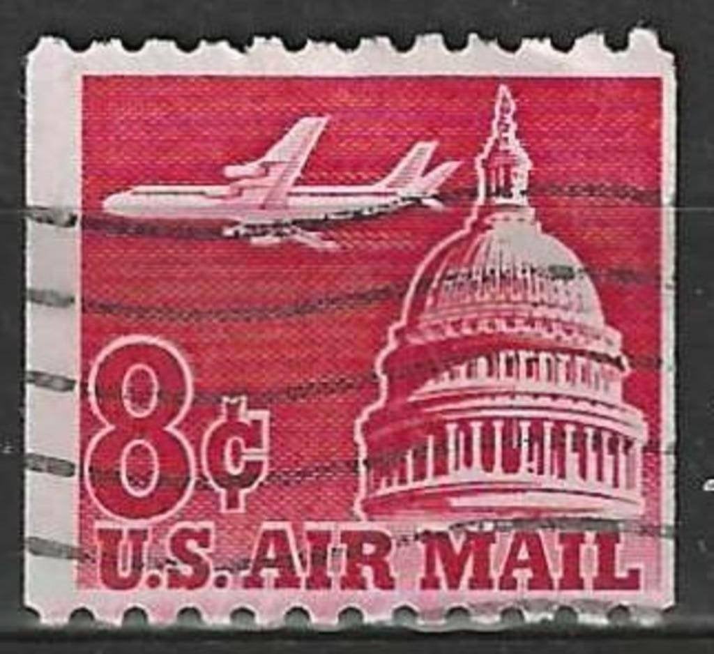 États-Unis 1962 - Yvert 61 PA H - Avion et Capitole (ST), Envoi, Affranchi
